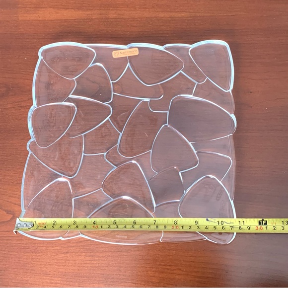 Nachmann fine Bavarian crystal plate 11”x11” square serving plate new with box - Picture 5 of 6